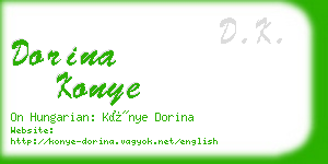 dorina konye business card